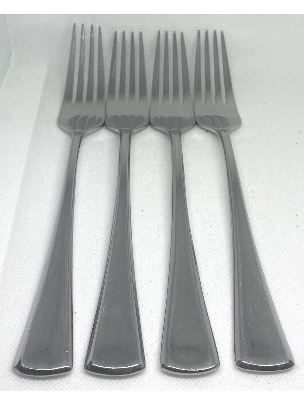 (4) Gorham STEPHANIE Glossy Stainless China Dinner Fork Lot~ 8 3/8”